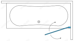 Aessel  Шторка на ванну Aessel Румба (R) белый профиль – фотография-2